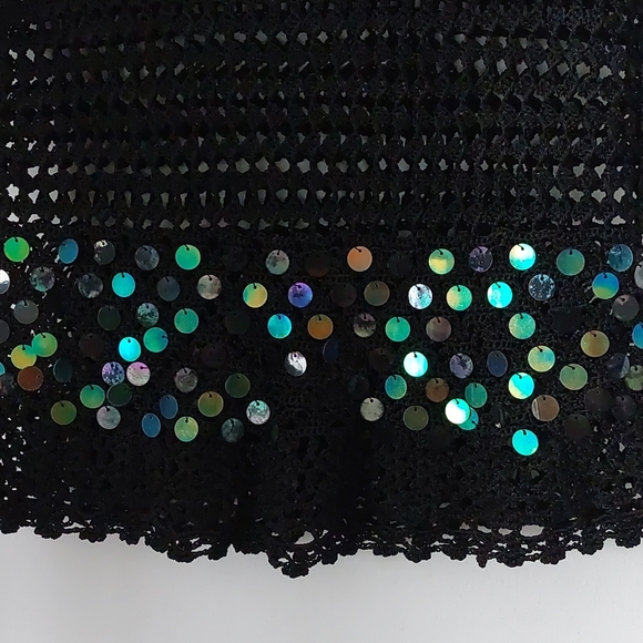 Gorgeous Sexy Bebe Sequin Crochet Tank Top - Picture 3 of 7